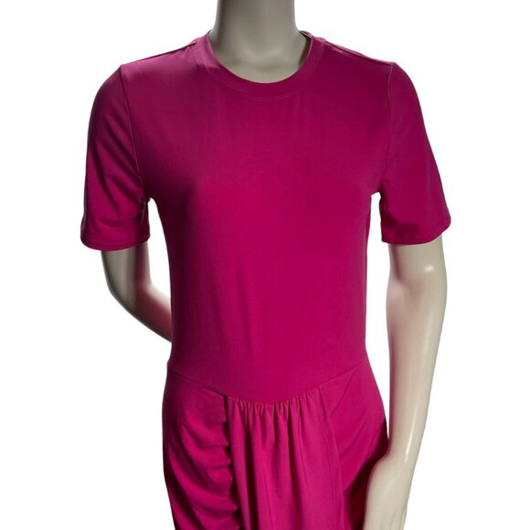 Nina Parker Dress Womens Plus size 0X Pink Short Sleeve Stretch Tulip New - Picture 2 of 8